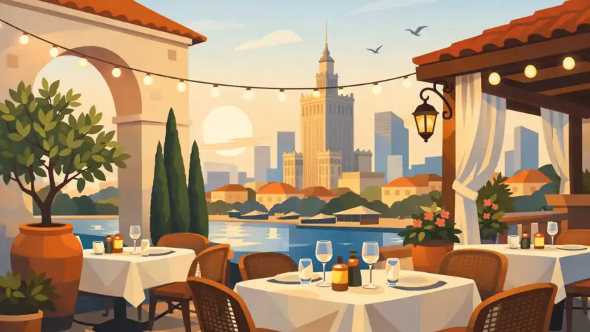 Śródziemnomorska atmosfera restauracja Warszawa