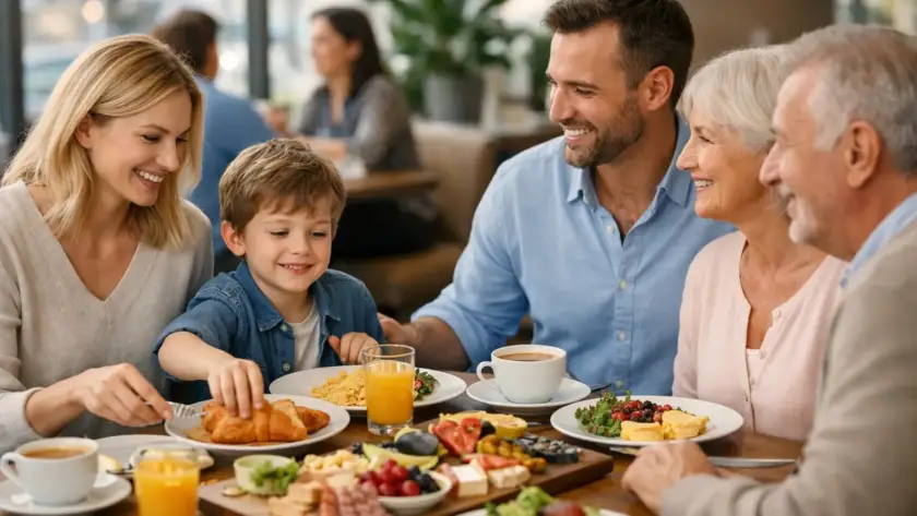 Rodzinny brunch w restauracji - przykład