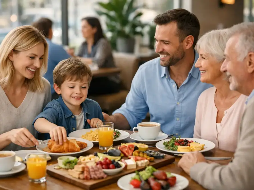 Rodzinny brunch w restauracji - przykład